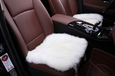 Квадрат НАТУР. мех длинный белый